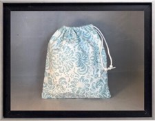 Gymnastics Leotard Grip Bags / Pastel Blue Damask Gymnast Birthday Goody Bag