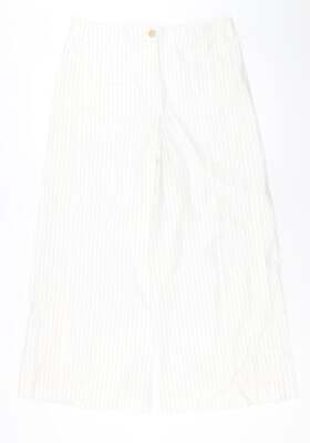 Ann Taylor Damen weiß Baumwollmischung Hose Größe 6