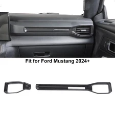 ⭕Carbon Fiber Dashboard AC Air Outlet Vent Frame Trim Cover For Ford Mustang 24+
