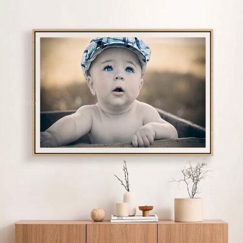 CB002 Baby Cute Big Eyes Portrait Lovely (2) Silk Cloth Poster Deco Gift - Picture 1 of 7