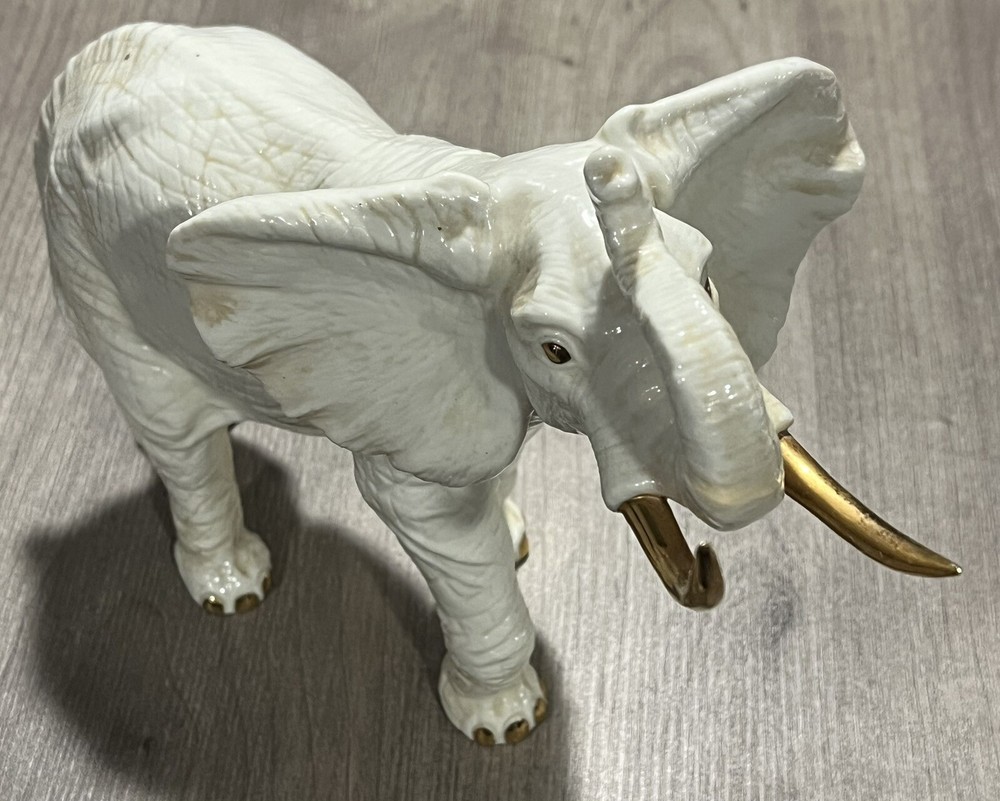 Lenox Classic Ivory Elephant With Gold Plated Eyes Tusks Feet
