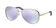New MICHAEL KORS Sunglasses CHELSEA MK 5004 10034V Rose Gold Tone Purple Mirror