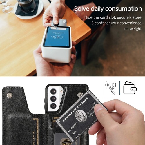 Leather Card Slot Wallet Case Cover Kickstand For Samsung Galaxy A13 A33 A53 A73 - Picture 64 of 81
