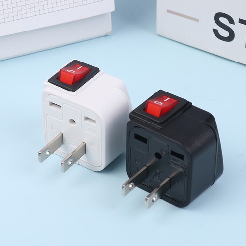 US 2 Pin Plug Adapter AC100~250V 10A With Main On/Off Switch LED Indicator W _yi - Afbeelding 8 van 14