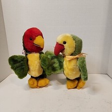 Vtg Dakin 1981 Nature Babies Love Birds Plush Set Of 2 With Tag 9" Plush