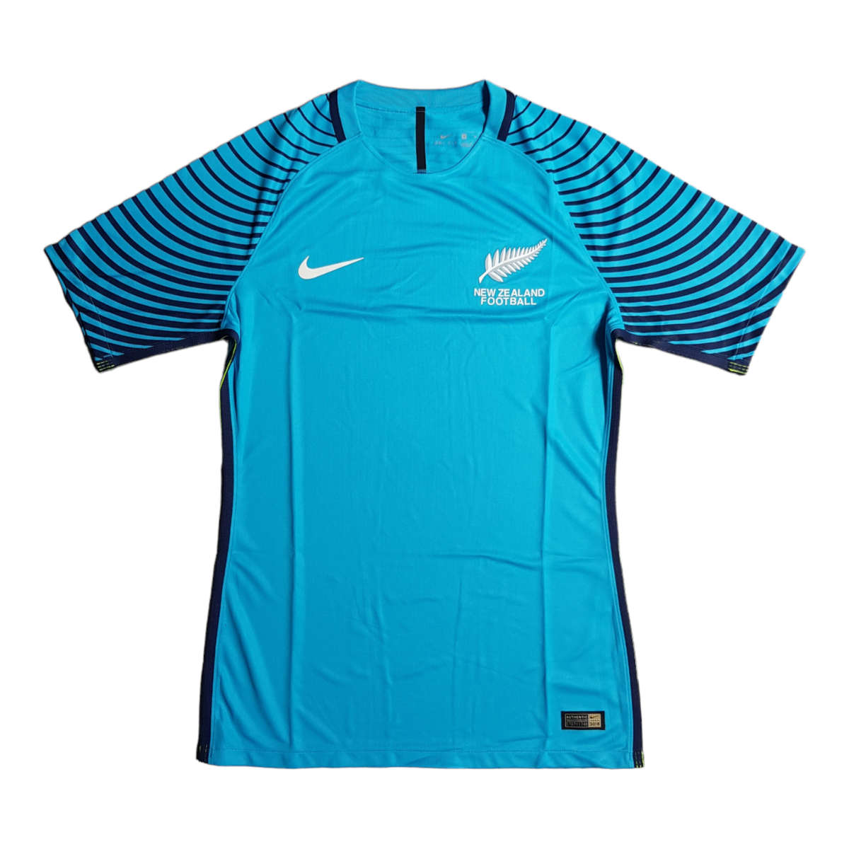 Men's Nike New Zealand Football Goalkeeper Player Jersey Blue size