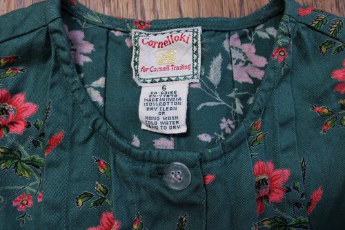 Conjunto de Vestido Cornelloki Marfil Blusa Verde Floral Niñas 5/6 - Imagen 6 de 8