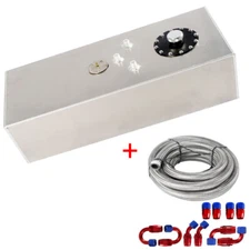 15 Gallon Aluminum Race Fuel Cell Gas Tank+cap+level Sender+8AN Fuel Line Kits
