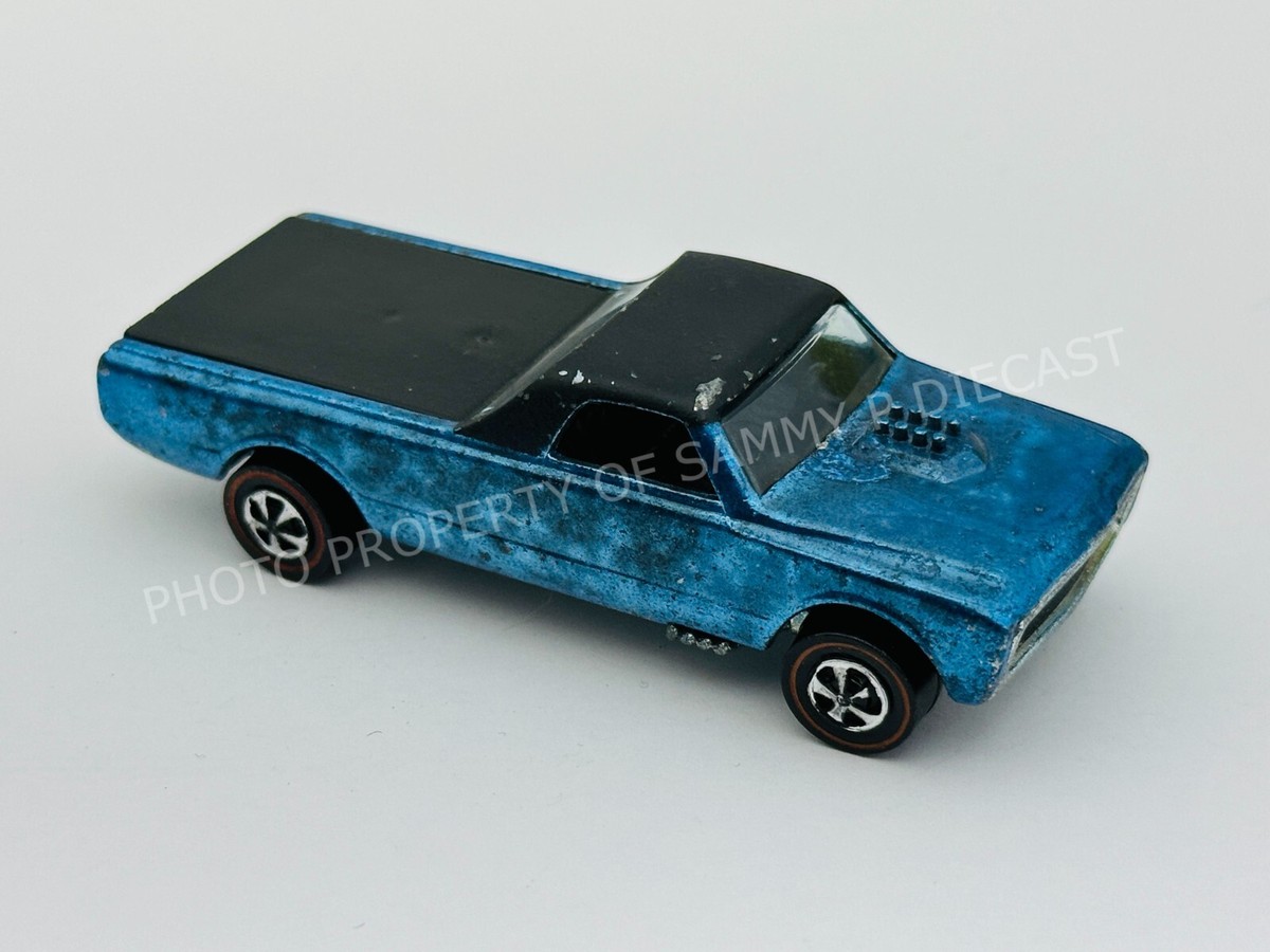 Hot Wheels Redline CUSTOM FLEETSIDE RARE Light Blue US Black