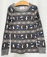 210291 Boys 110 cm US 5 HANNA ANDERSSON Penguin L/S Organic Cotton PJ Pajama Top