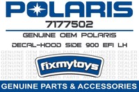 7177502 Polaris Decal-hood Side 900 Efi Lh on sale 7177502 Polaris Decal-hood Side 900 Efi Lh on sale