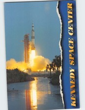 Postcard Saturn 5 Launch Kennedy Space Center NASA Florida USA