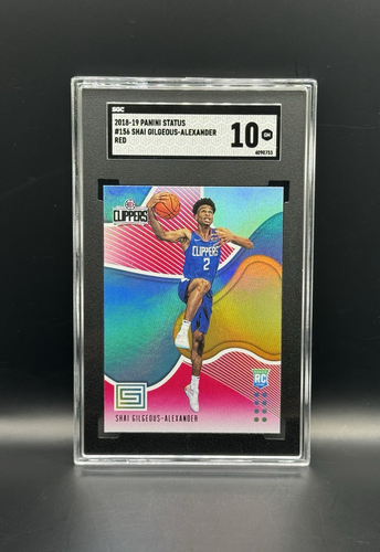Shai Gilgeous-Alexander RC Rookie Red 2018-19 Panini Status #156 SGC 10 GEM MINT