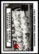 2001 Topps Baseball Card 1952 World Series Highlights #52WS-1