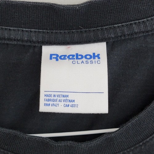 Reebok Classic Shirt Adult Mens Small Black White Trime Short Sleeve Crew  Neck | eBay
