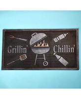 Grill Mat Grillin Chillin Rubber Mat 18 X 30 Gift For Dad Or Husband Deck Grill Mat Grillin Chillin Rubber Mat 18 X 30 Gift For Dad Or Husband Deck