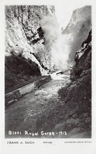 RPPC Denver Rio Grande Western Railroad Train Royal Gorge Photo Vtg Postcard D1