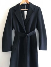 Uniqlo U Lemaire Women's Jersey Belted Chester Coat Small Black Nwt