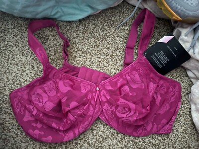 Wacoal 40D Awareness Hot Pink Underwire Bra 85567 Lace NWT