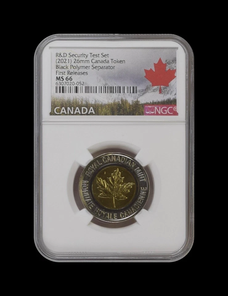 CANADA. 2021, Token, Polymer - NGC MS66 - Security Separator, Black Test Ex-Set - Image 2 of 4
