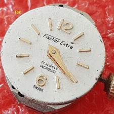 Movimento manuale meccanico vecchio Fischer extra cal. AS 1677 dial 14mm vintage