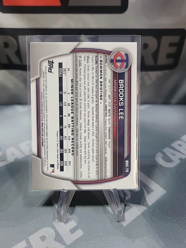 Brooks Lee 2023 Bowman Draft /125 Aqua Wave Refractor Parallel #BDC-75 Prospect - Picture 3 of 3