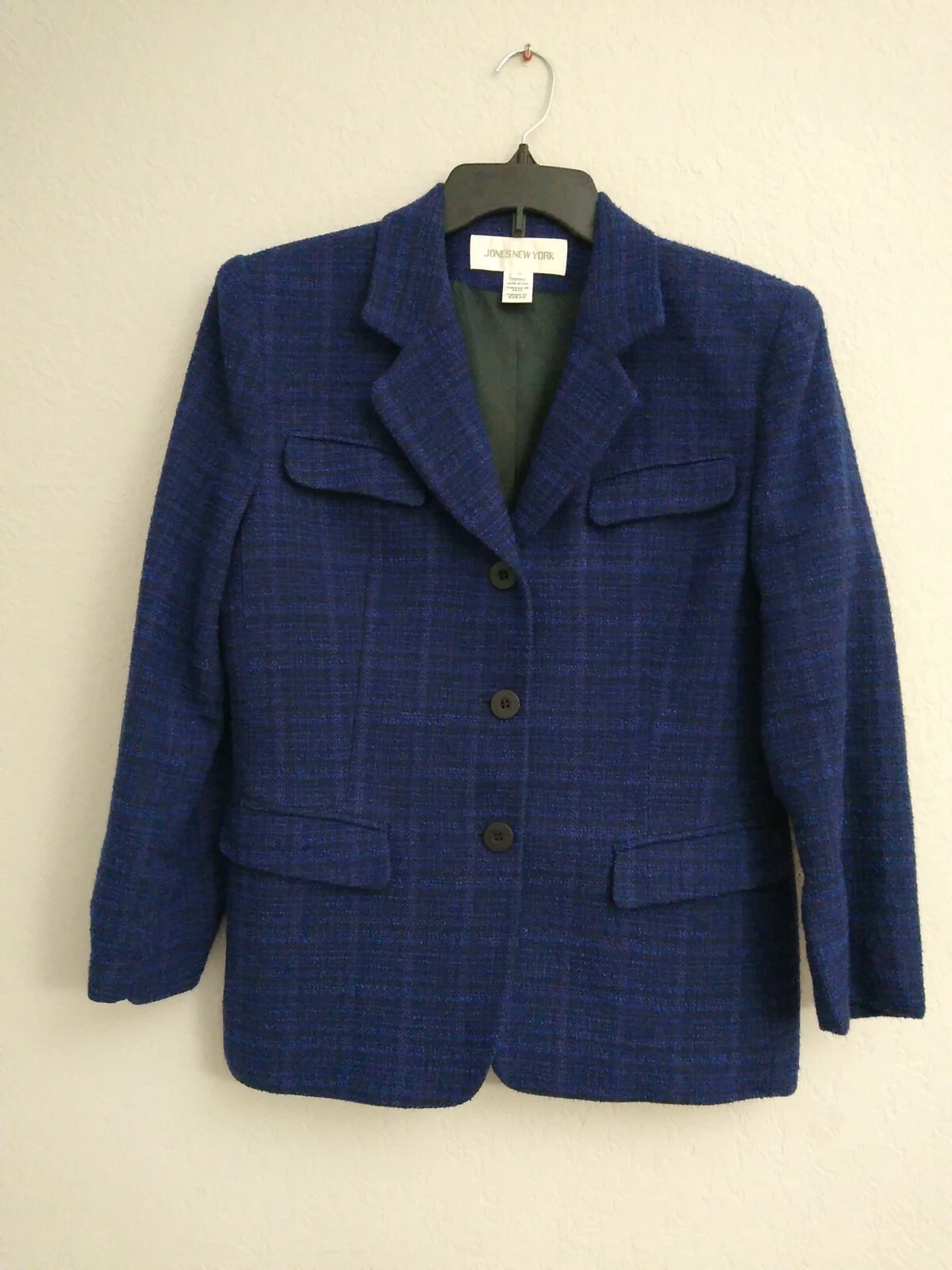 Jones New York Size 8 Wool Blazer Dark Blue . Beautiful
Opens in a new window or tab