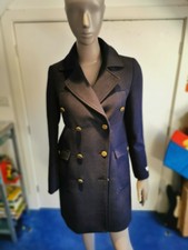 Gianni Feraud Ladies Navy Double Breasted Winter Coat Size 8