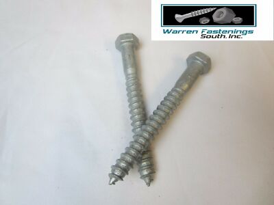 100 1/2 X 3-1/2'' Hex Head Lag Bolts Hot Dipped Galvanized Wood Screws