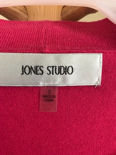 Jones Studio Fuschia Pink S Long Sleeves Cardigan - Picture 4 of 9