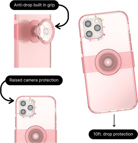 PopSockets iPhone 12/12 Pro Case Compatible with MagSafe - Peachy - Picture 5 of 6