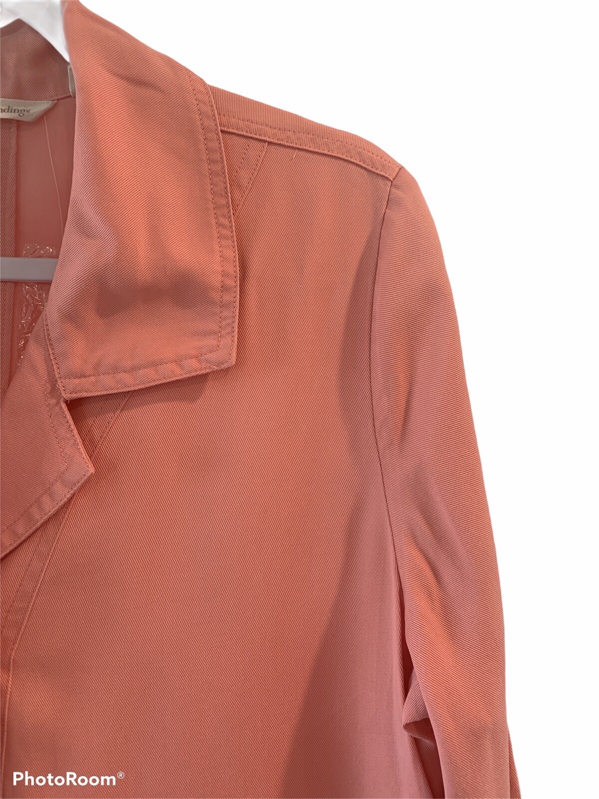 Soft Surroundings Peach Collared Button Down - image 4