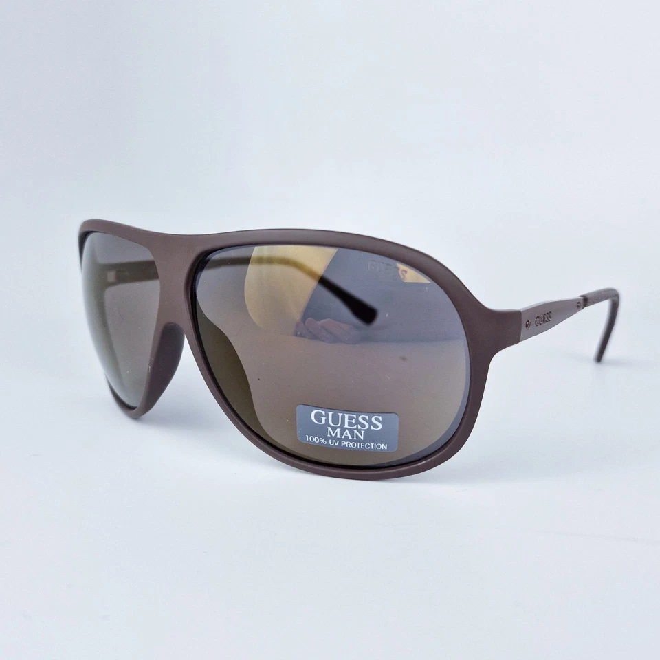 Gafas de sol Guess para hombre GU6828-MBRN-6F marcos marrones 100 % protección UV nuevas Foto 2 de 4