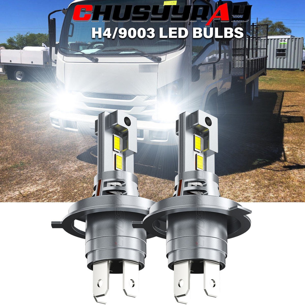 2X H4 LED Headlight Light Bulb Conversion Kit for Isuzu NP-R NQ-R