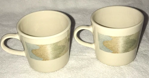 Corelle MIRAGE Coffee CUP MUG Corning Ware USA Lot of 2 Southwestern Style NICE