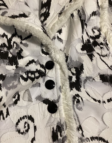 Blazer Joseph Ribkoff Women Size 10 Floral White Black Office Business - Picture 6 of 9