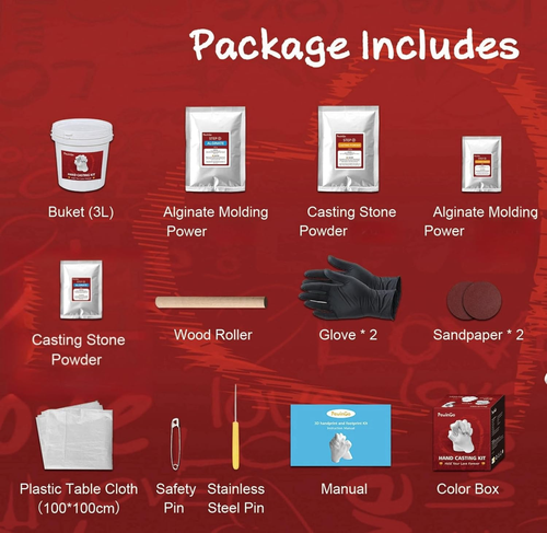 Hand Casting Kit - Idea Regalo Coppie, Anniversario per Coppia Regalo, Divertente Data Nig - Foto 7 di 12