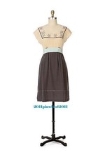 Rare! 8  Anthropologie Snowflake Silk "Alpine Tie Back Dress" 