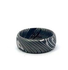 LZ Damascus 8mm Comfort Fit Band Ring