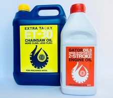 5 litre Gator Chainsaw Chain Oil & 1 litre 2 Stroke Engine Oil for all saw types