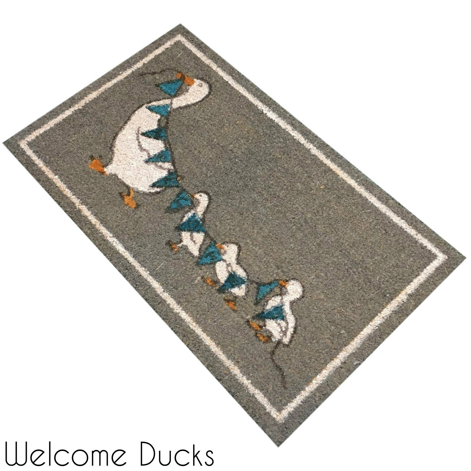 Grey Coir Non Slip Indoor Outdoor Doormats Floor Entrance Door