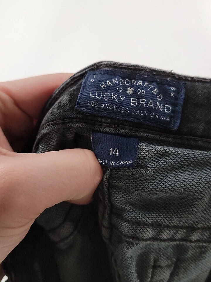 Lucky Brand Jeans Youth Boys Size 14 Billy Straight Black Cotton Blend - Image 4 of 4