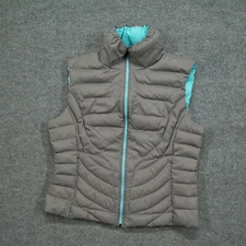 Be By Blanc Noir Vest Womens XL Grey Blue Down Puffer