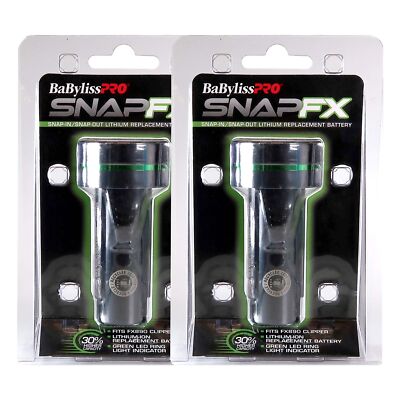 2x BaBylissPRO SnapFX High Capacity Replacement Battery fits FX890 Clipper