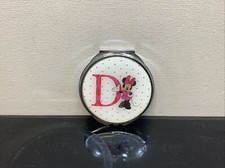 Disney Minnie Mouse Compact Mirror Collectable Letter D White Pink Silver NEW