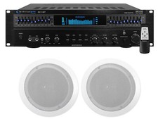Technical Pro RX113 Home Theater Amplifier Receiver 2 6.5" Ceiling Speakers