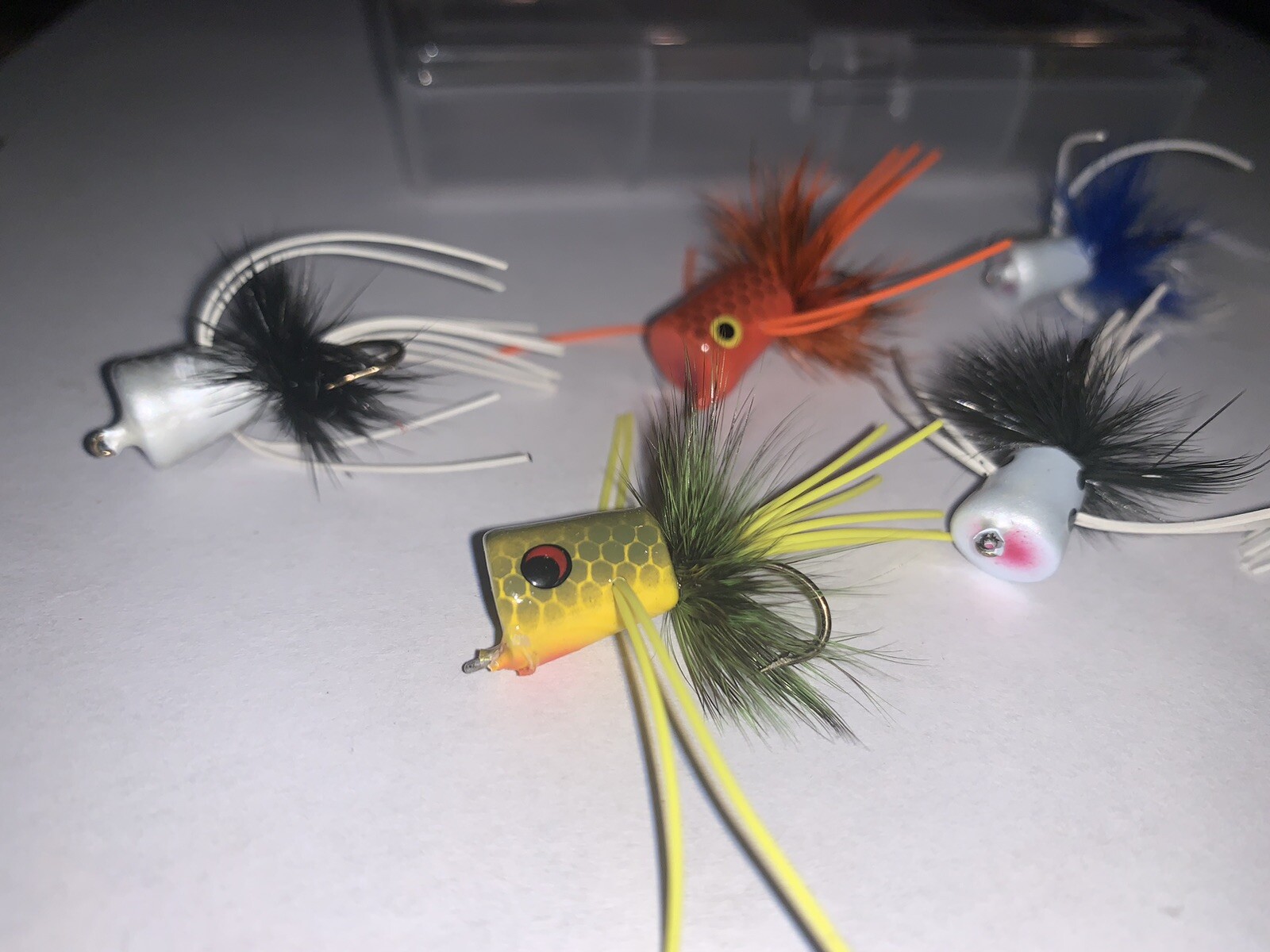 Lot 8 Fly Fishing Flies Colorful Fish Poppers New! - Image 4