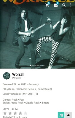 Worrall ~ S/T 2011 Remastered CD 1991 Hi-Tech AOR Melodic Rock Arrows Regatta