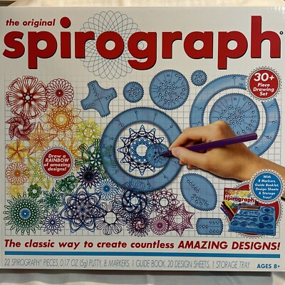 The Original Spirograph Drawing Set 22 Pieces With Guide And Drawing Sheets-Read