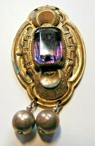 Beautiful Antique Pendent UNMARKED Gold Colored Me